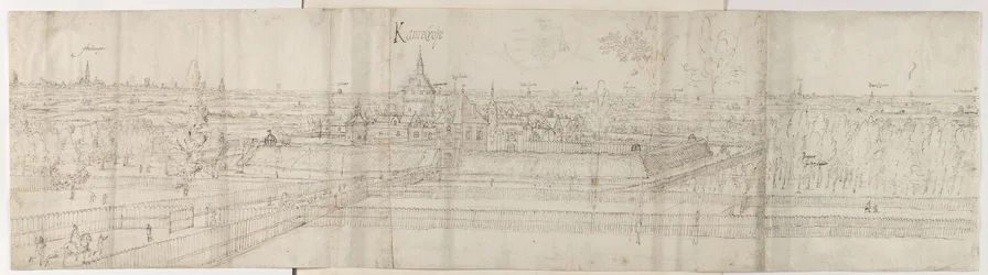 Ansicht des Palastes von Cantecroy bei Antwerpen und der umliegenden Landschaft, 1557-58